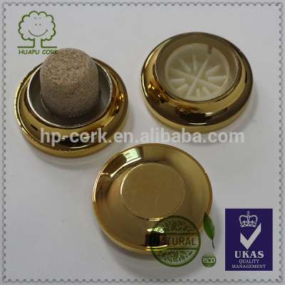 nature Cork stopper with zinc alloy cap for XO