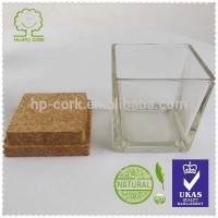 shaped cork lid for glass cup