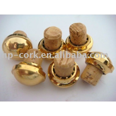 T-shape plastic cork stopper/natural wine cork